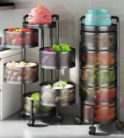 5 Layer (Round) Full Metal Fruit/Vegetable Rack